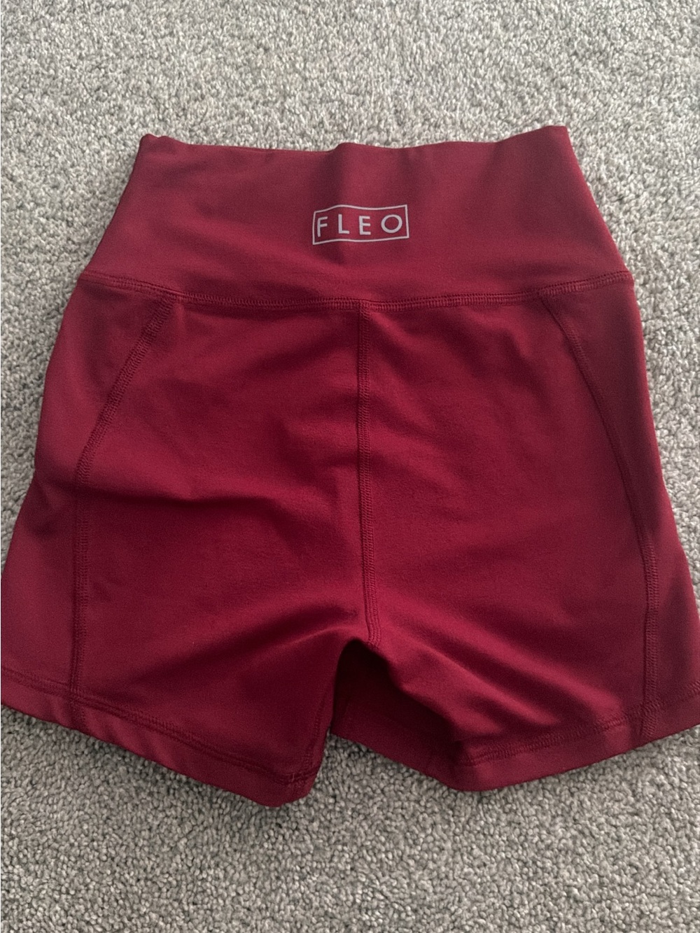 Fleo High-Rise Burgundy Bike Shorts